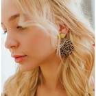 Серьги пластик «Танзания» круги гепард, черно-коричневый, d=4 - Фото 2