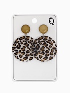 Серьги пластик «Танзания» круги гепард, черно-коричневый, d=4  (артикул 4690270)  большой выбор товаров оптом и в розницу по низким ценам с доставкой