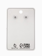 Серьги пластик «Танзания» круги гепард, черно-коричневый, d=4  (артикул 4690270)  большой выбор товаров оптом и в розницу по низким ценам с доставкой