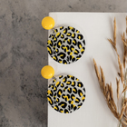 Серьги пластик «Танзания» круги гепард, цвет чёрно-жёлтый, d=4 - Фото 4