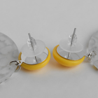 Серьги пластик «Танзания» круги гепард, цвет чёрно-жёлтый, d=4 - Фото 3