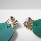 Серьги ассорти «Танзания» перламутровые овалы, цвет зелёный в золоте - фото 63044758