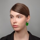 Серьги ассорти «Танзания» перламутровые овалы, цвет зелёный в золоте - фото 63044757