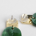 Серьги ассорти «Танзания» перламутровые овалы, цвет зелёный в золоте - фото 63044755