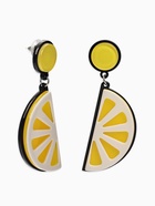 Серьги пластик «Вивьен» лимоны, цвет жёлто-белый - Фото 1