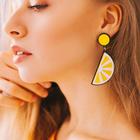 Серьги пластик «Вивьен» лимоны, цвет жёлто-белый - Фото 2