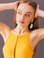 Серьги пластик «Вивьен» лимоны, цвет жёлто-белый 4690301