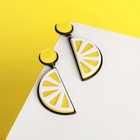 Серьги пластик «Вивьен» лимоны, цвет жёлто-белый - Фото 6