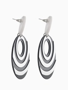 Серьги пластик «Вивьен» спираль-овал, цвет чёрно-белый - Фото 3