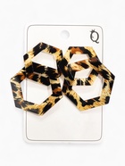 Серьги пластик «Танзания» бесконечность леопард, цветные 4690311