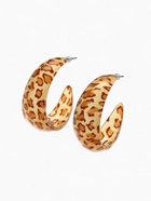 Серьги кольца акриловые QF «Леопард», d=5.5 см - Фото 4