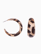 Серьги кольца QF «Тёмный леопард» d=4.5 см - Фото 1