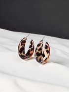 Серьги кольца QF «Тёмный леопард» d=4.5 см - Фото 6