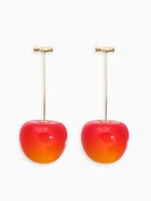 Серьги пластик «Ягодка» вишня, цвет красный в золоте - Фото 4