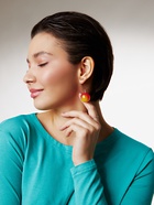 Серьги пластик «Ягодка», вишня, красные в золоте - Фото 1