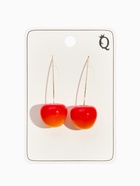 Серьги пластик «Ягодка» вишня, цвет красный в золоте - Фото 5