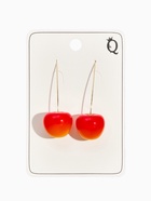 Серьги пластик «Ягодка», вишня, красные в золоте - Фото 6