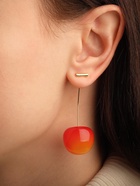 Серьги пластик «Ягодка» вишня, цвет красный в золоте - Фото 6