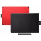 Графический планшет Wacom One CTL-472, USB, черно-красный - фото 9726591