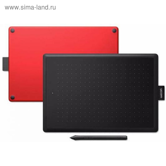Графический планшет Wacom One CTL-472, USB, черно-красный - Фото 1