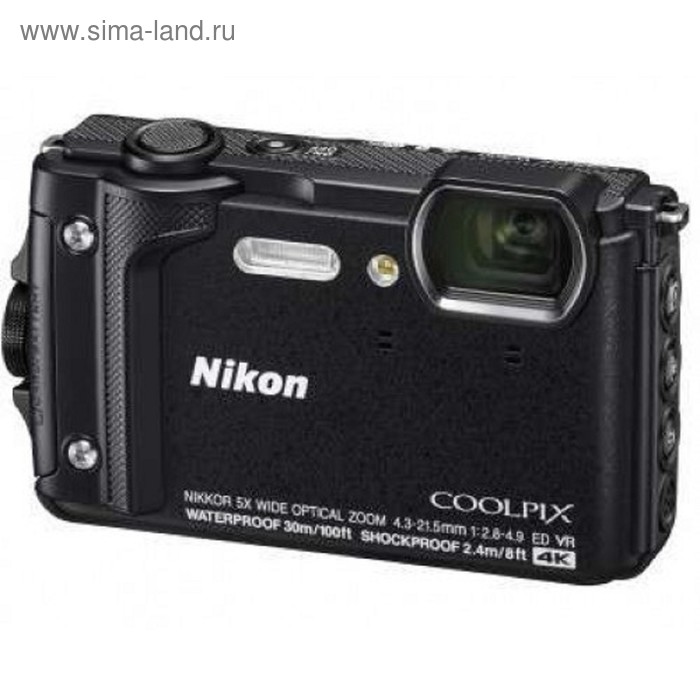 Фотоаппарат Nikon CoolPix W300, 16мп, 4K, 3", 99Мб, SDXC, SD, SDHC, CMOS, WiFi, GPS, черный   479172 - Фото 1