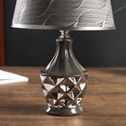 Лампа настольная керамика "Вильнюс" серая с серебром Е14 40Вт 33х20х20 см RISALUX - фото 38916666