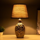 Лампа настольная керамика "Цветы-лиана" бронза, стразы Е14 40Вт 38х20х20 см - Фото 2