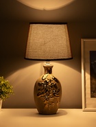 Лампа настольная керамика "Цветы-лиана" бронза, стразы Е14 40 Вт 38×20×20 см - Фото 2