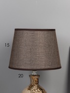 Лампа настольная керамика "Цветы-лиана" бронза, стразы Е14 40 Вт 38×20×20 см - Фото 3