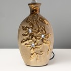 Лампа настольная керамика "Цветы-лиана" бронза, стразы Е14 40Вт 38х20х20 см - Фото 5