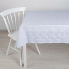 Клеёнка на стол ажурная Lace «Секрет», ширина 137 см, рулон 20 метров, цвет белый - Фото 2