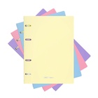 Тетрадь на кольцах ErichKrause. Pastel А5, 80 листов, в клетку, пластиковая обложка, блок офсет, 100% белизна, МИКС - Фото 1