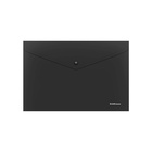 Папка-конверт на кнопке А4, 140 мкм, ErichKrause Fizzy Classic, непрозрачная, чёрная - Фото 2