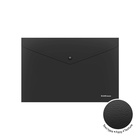 Папка-конверт на кнопке А4, 140 мкм, ErichKrause Fizzy Classic, непрозрачная, чёрная - Фото 3