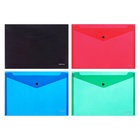 Папка-конверт на кнопке А4, 140 мкм, ErichKrause Fizzy Classic, полупрозрачная, МИКС - Фото 9