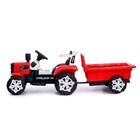Электромобиль «Трактор», с прицепом, 2 мотора, цвет красный - Фото 2