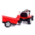 Электромобиль «Трактор», с прицепом, 2 мотора, цвет красный - фото 3850052