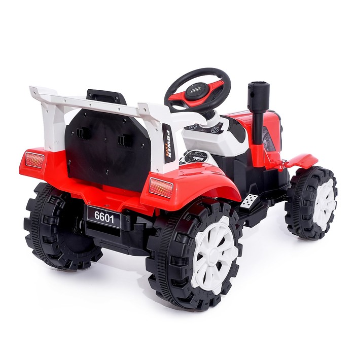 Электромобиль «Трактор», с прицепом, 2 мотора, цвет красный - фото 1907077073
