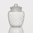 Банка стеклянная для сыпучих продуктов «Алла», 2 л, 16,5×20 см - Фото 1