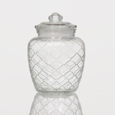 Банка стеклянная для сыпучих продуктов «Алла», 2 л, 16,5×20 см