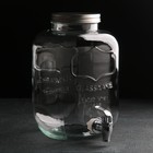 Диспенсер для напитков стеклянный «Йоркшир», 5 л, 24×18×27 см - фото 318290248