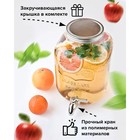 Диспенсер для напитков стеклянный «Йоркшир», 5 л, 24×18×27 см - Фото 3