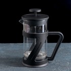 Чайник заварочный френч - пресс «Зет», 600 мл, стекло, цвет чёрный - фото 8946311