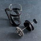 Чайник заварочный френч - пресс «Зет», 600 мл, стекло, цвет чёрный - Фото 2