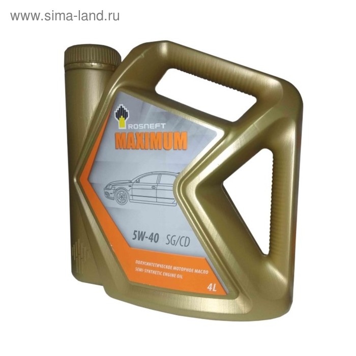 Масло РосНефть 5W-40 Maximum, SG/CD, п/синтетическое, 4 л - Фото 1