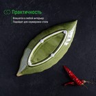 Блюдо керамическое сервировочное «Дендрарий», 20.5×8.5×1.5 см, зелёное - Фото 4