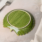 Блюдо керамическое сервировочное «Дендрарий», 15,5×15×2 см, цвет зелёный - Фото 3