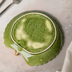 Блюдо керамическое сервировочное «Дендрарий», 19,5×19×2 см, цвет зелёный - фото 4298963