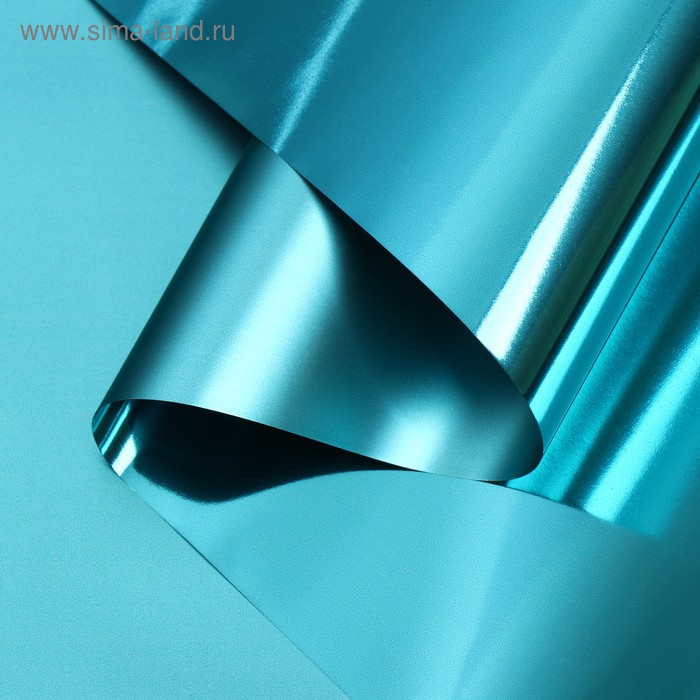 Пленка для цветов "Глянец", синий, 58 см х 5 м - Фото 1