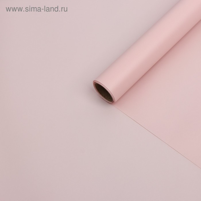 Бумага тишью с ламинацией, цвет розовый лотус, 58 см х 5 м 75 микрон - Фото 1